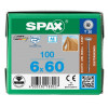 Spax 6x60 мм 0257000600605 (100 шт/упак.) - нержавейка А2, тарельчатая головка T-30
