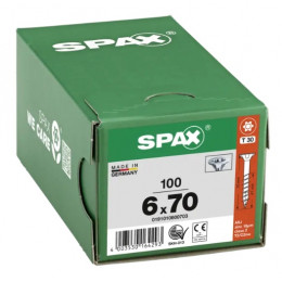 Spax 6x70 мм 0191010600703 (100 шт/упак) (EAN 4003530164293) - универсальный, потай, Wirox