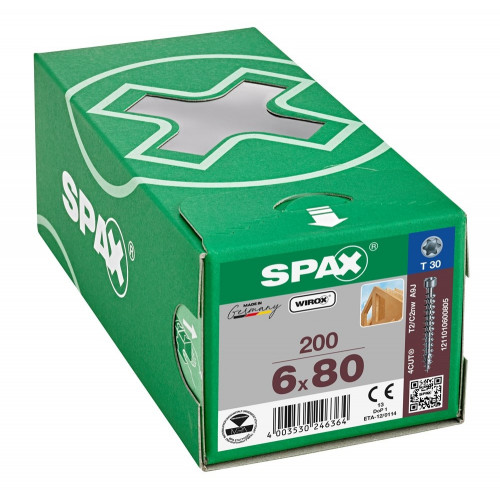 Spax 6x80 мм 1211010600805 / стар. 1211750600805 (200 шт/упак)