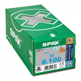 Spax 8x100 мм 0197000801005 (50 шт/упак.) - А2, неполная резьба 
