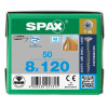 Spax 8x120 мм 0197000801205 (50 шт/упак.) - А2, неполная резьба 