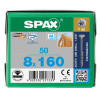 Spax 8x160 мм 0197000801605 (50 шт/упак.) - А2, неполная резьба 