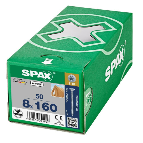 Spax 8x160 мм 1201010801605 / стар. 1201020801605 (50 шт/упак)