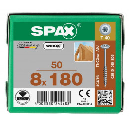 Spax 8x180 мм 0251010801805 / стар. 0251750801805 (50 шт/упак)