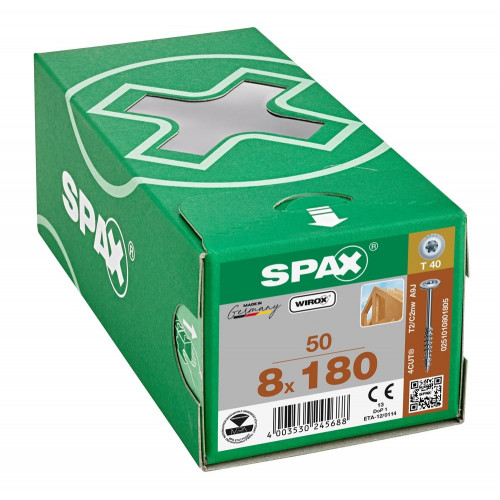Spax 8x180 мм 0251010801805 / стар. 0251750801805 (50 шт/упак)