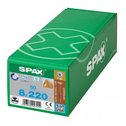 Spax 8x220 мм 0257000802205 (50 шт/упак.) - нержавейка А2, тарельчатая головка T-30