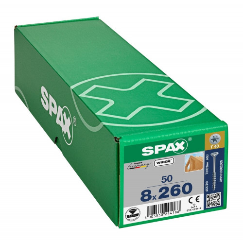 Spax 8x260 мм 0191010802605 / 0191750802605 (50 шт/упак) 0191020802605