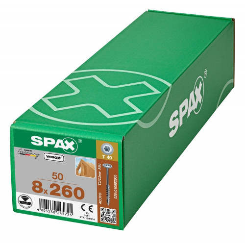 Spax 8x260 мм 0251010802605 / стар. 0251750802605 (50 шт/упак)