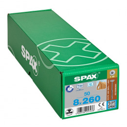 Spax 8x260 мм 0257000802605 (50 шт/упак.) - нержавейка А2, тарельчатая головка T-30