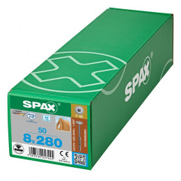 Spax 8x280 мм 0257000802805 (50 шт/упак.) - нержавейка А2, тарельчатая головка T-30