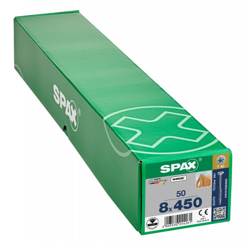 Spax 8x450 мм 0191010804505 / 0191750804505 (50 шт/упак) 0191020804505