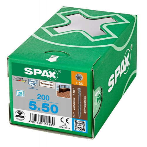 Spax-D для террасной доски 5*50мм 0537000500503 A2 (200 шт)