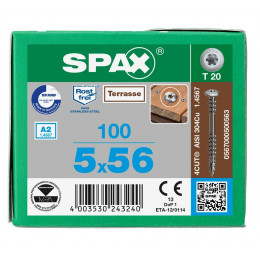 Spax-D с тарельчатой головкой 5*56 мм 0567000500563 для террас (100 шт/упак)