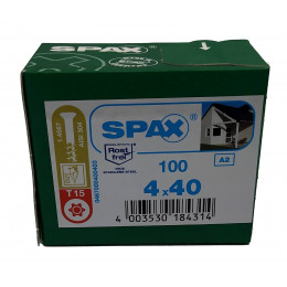 Spax для фасадов 4,0x40 мм 0467000400403 (100 шт/упак.) - малая головка, A2