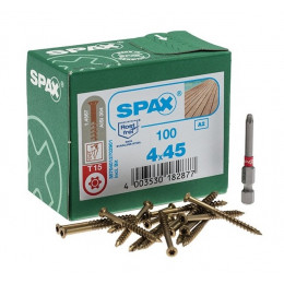 Spax для фасадов 4,0x45 мм 35704012702901 (100 шт/упак.) - малая головка, A2, Антик