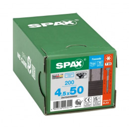 Spax для фасадов 4,5x50 (200) Blax 25470404505022 двойная резьба