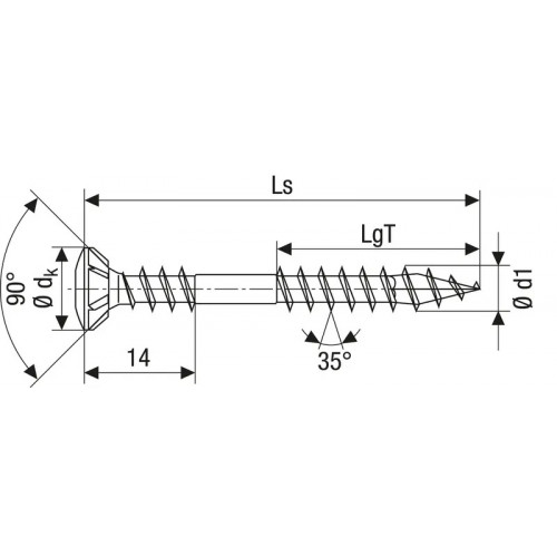 Spax для фасадов 4,5x60 (100) Blax 25470404506022 двойная резьба
