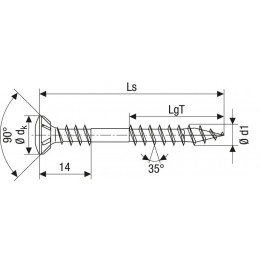 Spax для фасадов 4,5x70 (100) Blax 25470404507022 двойная резьба