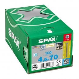 Spax для фасадов 4,5x70 мм 0467000450703 (100 шт/упак.) - малая головка, A2