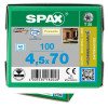 Spax для фасадов 4,5x70 мм 25470004507022 (100 шт/упак.) - двойная резьба, A2 (EAN 4003530184048)