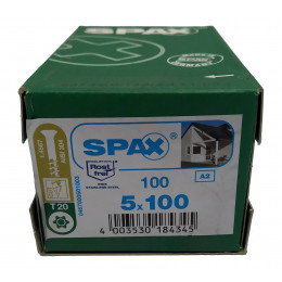 Spax для фасадов 5,0x100 мм 0467000501003 (100 шт/упак.) - малая головка, A2
