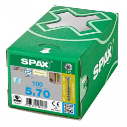 Spax для фасадов 5,0x70 мм 25170005007021 / 0517000500703 (100 шт/упак.) A2