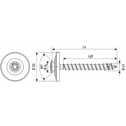 Spax для кровли 4,5х45 мм, 4577000450456 (80 шт) нержавейка А2, EAN 4003530266850
