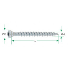 Spax SXCS 5x50 мм  35705006105015 (200 шт/упак) - для перфорированного крепежа - уголков, Wirox, T20
