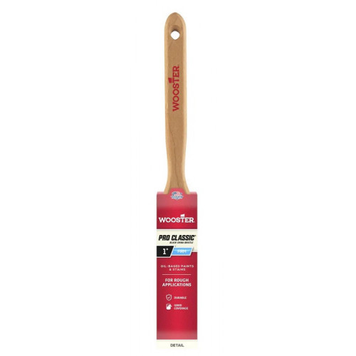 Z1202-1 Прямая кисть 1" PRO CLASSIC® – BLACK - Flat - для грубой покраски